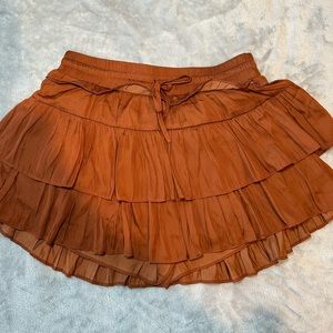 Brown flowy skirt